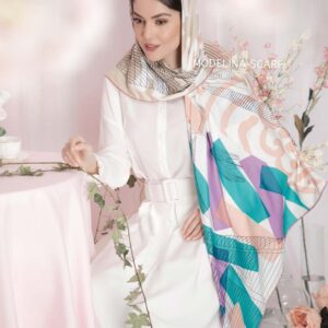 روسری تویل ابریشم چهار طرح 714