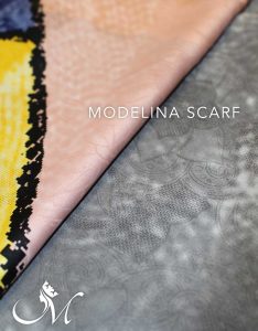 روسری ابریشم ژاکارد طوسی