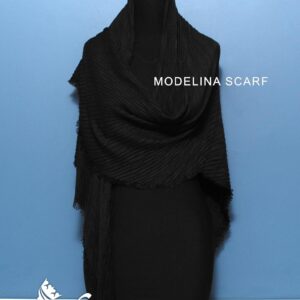 روسری پلیسه نخی مشکی 572