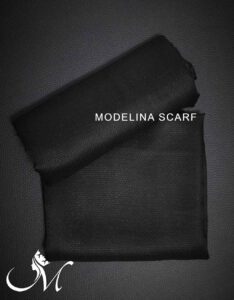 روسری نخی تمام لمه مشکی