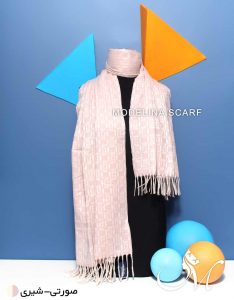 شال موهر اصل 804 صورتی-شیری