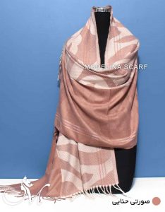 شال موهر صورتی حنایی