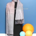 شال موهر 820 طوسی صورتی