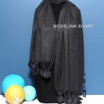 شال موهر ساده ذغالی