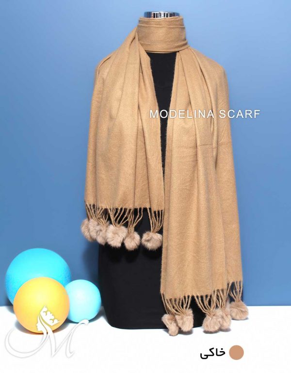 شال موهر ساده خاکی