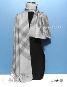 شال پاییزه باربری طوسی