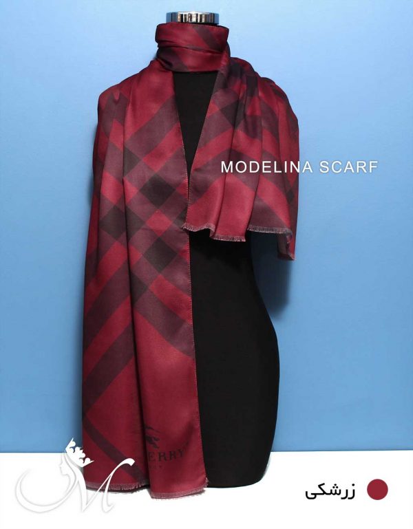 شال پاییزه باربری زرشکی
