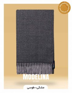 شال موهر اصل مشکی-طوسی