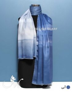 شال پاییزه طیفی آبی