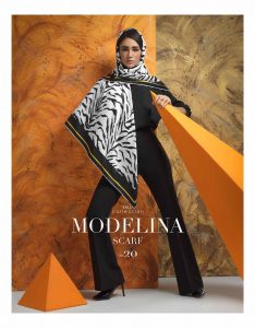 روسری پاییزه طرح زبرا