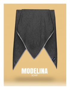 روسری نخی دو رو پاییزه طوسی تیره