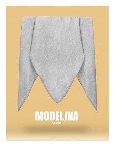 روسری نخی دو رو پاییزه طوسی روشن