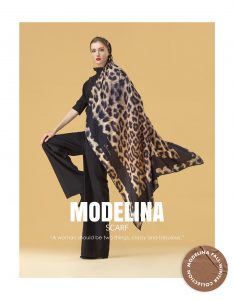 روسری نخ پنبه پلنگی 834M1