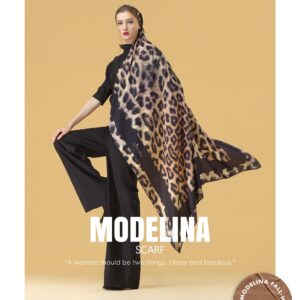 روسری نخ پنبه پلنگی 834M1