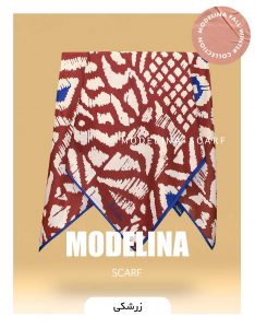 روسری نخ پنبه پاییزه زرشکی