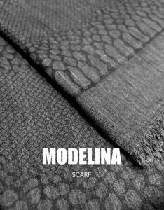 روسری نخی ژاکارد پوست ماری