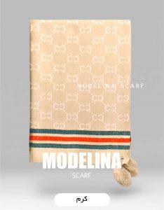شال موهر اصل گوچی منگوله دار کرم
