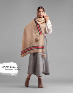 شال موهر اصل گوچی منگوله دار 853