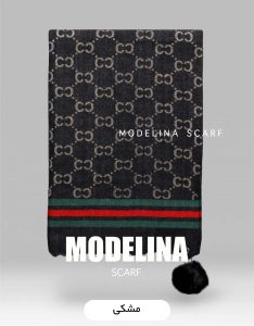 شال موهر اصل گوچی منگوله دار مشکی