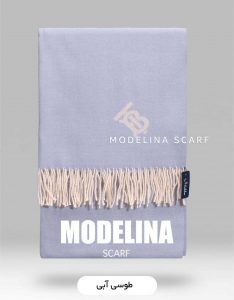 شال موهر اصل طوسی آبی