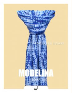 شال موهر ویسکوز آبی