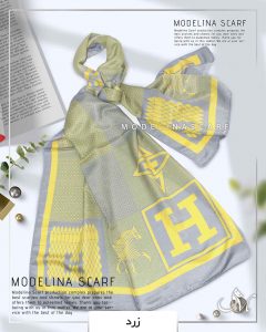 شال نخی هرمس 886 زرد