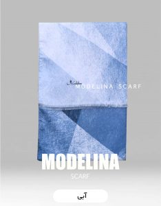 شال موهر ویسکوز آبی