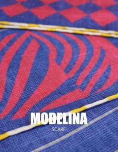 روسری موهر زمستانه آبی