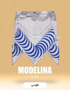 روسری موهر زمستانه سفید