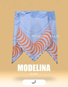 روسری موهر زمستانه آبی