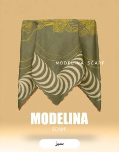 روسری موهر زمستانه سبز