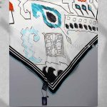 خرید روسری ابریشم ژاکارد مدلینا 749 مشکی