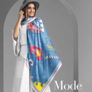 روسری ابریشم ژاکارد مدلینا 749