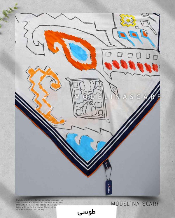 روسری ابریشم ژاکارد مدلینا 749 بهاره