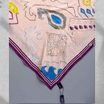 خرید روسری ابریشم ژاکارد مدلینا 749 صورتی