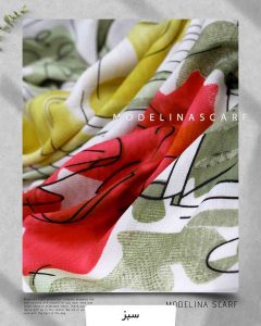 روسری ابریشم ژاکارد مدلینا 750 سبز بهاره