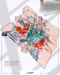 خرید روسری ابریشم ژاکارد مدلینا 750 صورتی