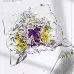 خرید روسری ابریشم ژاکارد مدلینا 750 بنفش