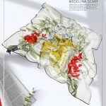 خرید روسری ابریشم ژاکارد مدلینا 750 سبز