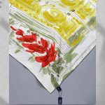 روسری ابریشم ژاکارد مدلینا 750 سبز