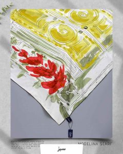 روسری ابریشم ژاکارد مدلینا 750 سبز