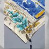 روسری ابریشم ژاکارد مدلینا 750 نسکافه ای
