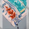 روسری ابریشم ژاکارد مدلینا 750 صورتی