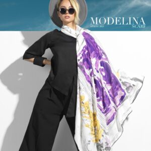 روسری ابریشم ژاکارد مدلینا 750