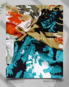 روسری ابریشم ژاکارد مدلینا شیک