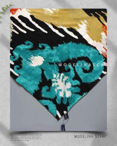 روسری ابریشم ژاکارد مدلینا تابستانه