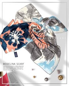 روسری ابریشم ژاکارد مدلینا مجلسی