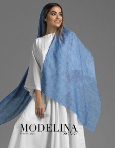 شال نخ ابریشم ژاکارد مدلینا M1