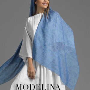 شال نخ ابریشم ژاکارد مدلینا M1