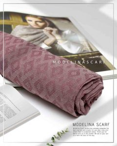 شال نخ ابریشم ژاکارد مدلینا M3 تابستانه